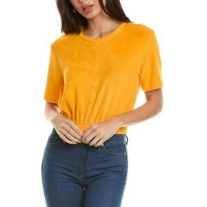 MONROW Terry Cloth T-Shirt- Orange- S